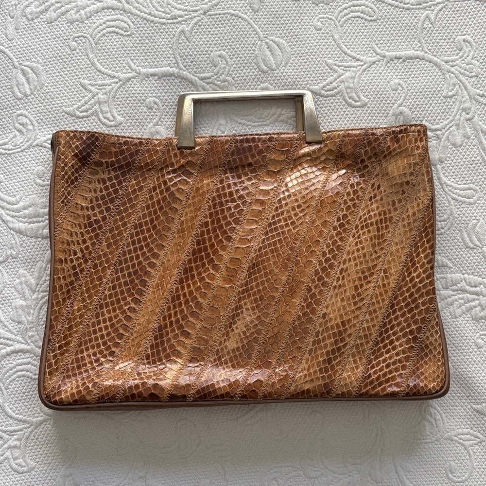 Varon Vintage Snakeskin Pattern Handbag